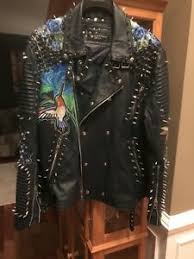 Men Custom Motorcycle Jacket Ebay
