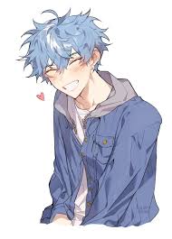 The kind stranger disappears before they get a chance to exchange names or numbers, however, leaving behind a phone with nothing but a single messenger app. Anime Character Blue Hair Boy Novocom Top