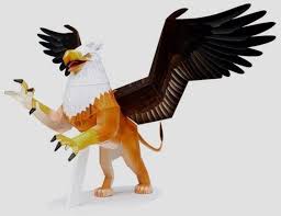 Papermau The Griffin A Fantastic Animal Paper Model By Katsuyuki Shiga Paper Models Griffin Mythical Mythical Creatures
