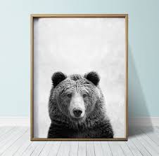 Bear Wall Art Print Geometric Animal Print Stag Print Nursery Print Hd Digital Download Sized To Fit Standard Frames Print Geometric Art Prints Cabin Art Art