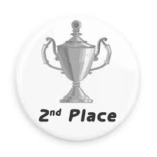 2nd Place Silver Trophy Button Custom Buttons Funny Buttons Buttons