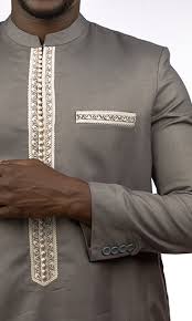 Elégante chemise de style péruvien. Kiba Col Mao Non Brode Awalebiz Marketplace Veste Homme Fashion Mode Africaine Homme Vetement Homme Tendance