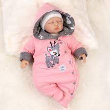 schneeanzug winter overall reh rosa anjos