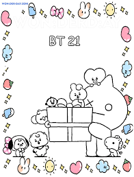 Bt21 chimmy by bts jimin downloadable digital coloring page. Bt21 Coloring Pages 80 Free Printable Coloring Pages