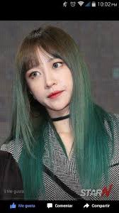 hair goals green hair hani exid hair color asian green hair asian short hair