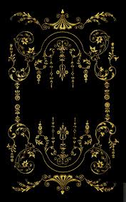 Black And Gold Border Victorian Border Gold On Black Image 1066x1718 Pixels 93 Victorian Wallpaper Vintage Borders Victorian