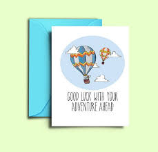 Farewell Card For Friends Hot Air Balloon Printable Good Luck Cards Colleague Co Workers Moving Away Going Away Leaving Job Bon Voyage Card Farewell Cards Good Luck Cards Bon Voyage Cards