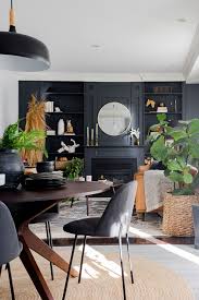 Ceres Flint Gray And Black Dining Chair Dining Room Paint Colors Contemporary Dining Room Interior Dark Home Decor