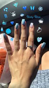 However, not everyone wants to rock super long talons. Short Nails Baby Blue Baby Blue Acrylic Nails Blue Glitter Nails Blue Nails