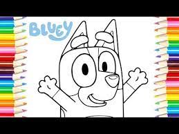 How To Draw Bingo From Bluey Cartoon And Color With Markers Youtube Drawing For Kids Coloring Pages Drawings