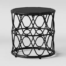 Metal nightstands & bedside tables : Jewel Round Side Table Black Opalhouse Target