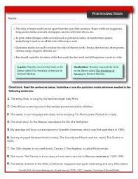 Worksheet Punctuating Titles Read The Sentences Underline Or Use Quotation Marks Wherever Needed Grammar Conventions Quotation Marks School Work