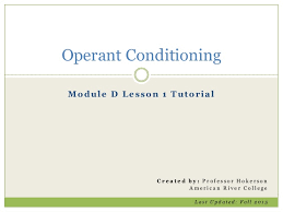 Operant conditioning this activity describes a form of learning called operant vs. Operant Conditioning Tutorial