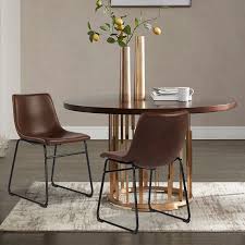 The type of leather material you want usually depends. Furniture Viviane Faux Leather Upholstered Dining Chair Set Of 2 Dining Room Furniture