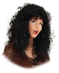 Many curls and some flexis hair locks. Suddeutsche Haarveredlung Wig Crazy Witch Black