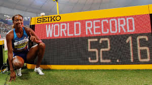 Track events, videos, news, & articles. American Dalilah Muhammad Sets Wr In 400 Meter Hurdles At Worlds