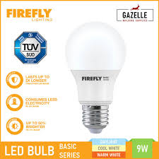 3 watt led bulbs can be used in display windows in stores, homes and other decorative lighting setups. Firefly Basic Series Led A Light Bulb 9 Watts Daylight Cool White Warm White Shopee Philippines