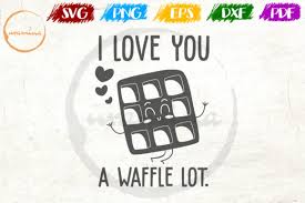 Download I Love You A Waffle Lot Graphic By Uramina Creative Fabrica PSD Mockup Templates