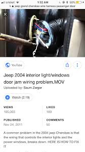 Mb jeep wiring harnes the disassembly and removal process sounds more manageable than for the jeep what with the latter s door retention check strap and awkward wiring harness what s more because the doors are. Jeep Grand Cherokee Questions 2003 Jeep Grand Cherokee Laredo 4wd Windows Door Locks Not Working Cargurus