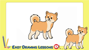 Cute dog drawing for beginners and kids. How To Draw A Dog Shiba Inu Youtube