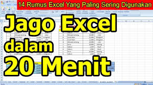 14 Rumus Excel Yang Paling Sering Digunakan Youtube