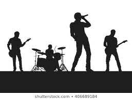 Rock Band On Stage Silhouette Art Pyrography Designs Shutterstock