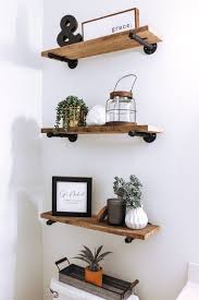 Modern Farmhouse Powder Room In 2020 Shelf Decor Living Room Powder Room Decor Farmhouse Shelves Decor