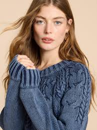 MIA CABLE JUMPER in INDIGO BLUE
