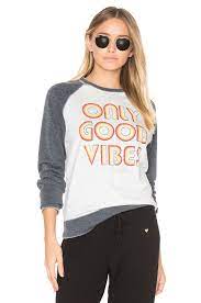 Spiritual Gangster Only Good Vibes Sweatshirt In Stardust Vintage Black Revolve