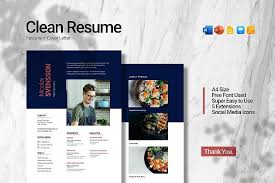 Clean Chef Resume 5 In 1 428967 Resume Templates Design Bundles In 2020 Chef Resume Resume Design Template Resume