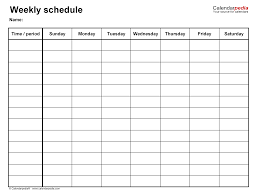 Stay focused and prepared with the help of the editable and printable template that is available blank weekly schedule template. Free Weekly Schedules For Word 18 Templates