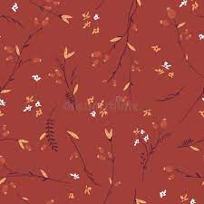 Paint cotton spun paper balls a dark bronze or copper color. Autumn Floral Seamless Pattern With Leaves And Flowers Fall Vintage Nature Background For Textile Wallpaper Print Stock Vector Illustration Of Pattern Decor 123061807