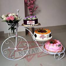 Pipe a 1 border around the cake. Buy Nayab 3 Tier Metal Cake Display Stand Cooling Racks For Birthday Party Ivory Color Online At Low Prices In India Amazon In