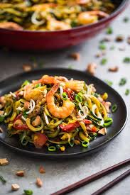 Jun 21, 2021 · i love using the mandoline teeth to make noodles from zucchini or cucumbers. Singapore Chicken And Shrimp Zucchini Noodles Get Inspired Everyday