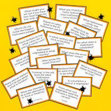 For making it more interesting you can divide kids into two teams and each team has to answer halloween questions one by one. Free Printable Halloween Trivia Hey Let S Make Stuff
