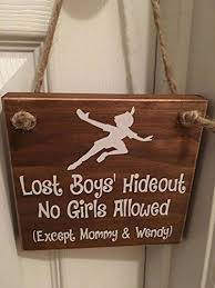 Lost Boys Hideout No Girls Allowed Peter Pan Door Sign M Nursery Room Boy Peter Pan Nursery Lost Boys
