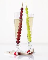 New Year S Champagne With Grapes Lucky Food New Years Eve Drinks New Years Appetizers