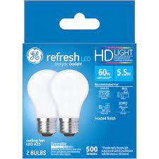 The ge monogram and c by ge are trademarks of general electric company used under license. Ge Refresh Daylight Hd 60w Replacement Led Light Bulbs Ceiling Fan Medium Base White A15 2 Pack Light Bulbs Meijer Grocery Pharmacy Home More