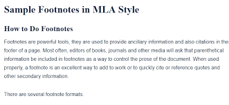 How can i make a footnote stay on one page and keep the ? Sample Footnotes In Mla Style A Research Guide For Students