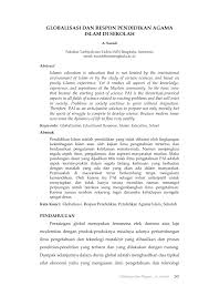 Upaya yg dilakukan dalam menghadapi globalisasi dalam bidang ilmu pengetahuan dan teknologi adalah. Pdf Globalisasi Dan Respon Pendidikan Agama Islam Di Sekolah