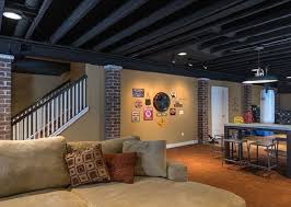 Most people think a basement must be painted a light color to keep it from feeling like a dungeon. Earn Cash Back At Stores You Basement Makeover Basement Remodeling Basement Decor