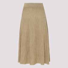 lurex ribbed knit skirt