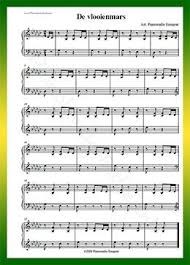 Pianokinderliedjes De Vlooienmars Bladmuziek Bladmuziek Pianomuziek Gratis Bladmuziek