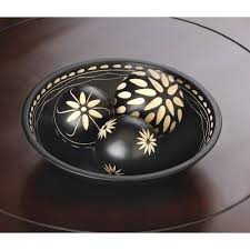 Beautiful Black Decorative Wood Balls With Detailed Tray Wood Bowl Decor Decorative Bowls Carved Wooden Bowl