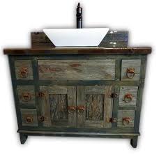 Featuring sleek designs, stylish vessel sinks and minimal hardware, modern vanities offer all the trendy style you demand in a variety of sizes and finishes to match. Antique Gray Barnwood Bathroom Vessel Vanity Without Sink