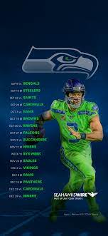 2019 Seattle Seahawks Schedule Downloadable Wallpaper