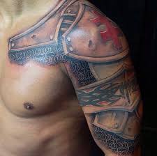 A shoulder sleeve tattoo can wrap around the inner and outer bicep and even so whether you want a tribal half sleeve tattoo that looks like armor, a creative yet simple design that symbolizes faith, love, strength, or courage, or. Half Sleeve Tattoo Armor Novocom Top