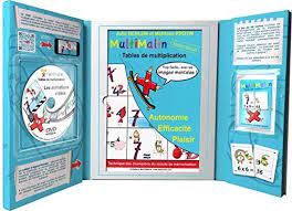 multimalin tables de multiplication coffret contenant 1 livret 1 dvd et 1 jeu de cartes 3toon table de multiplication multiplication jeu de cartes