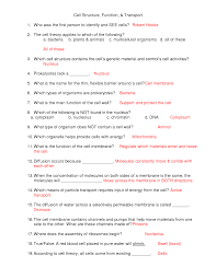 Membrane structure and function worksheet. Printable Plant And Animal Cell Images Of C Quiz Cell Membrane Structure Biology Wallpaper Biology Worksheet Cell Structure Cell Theory