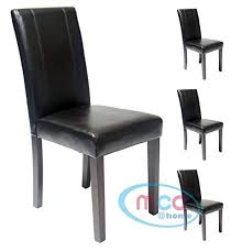 Mcc Set Of 4 Faux Leather Dining Chairs For Home Commercial Restaurants Brown Black Red Beige Amazon Co Faux Leather Dining Chairs Dining Chairs Chair